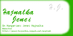 hajnalka jenei business card